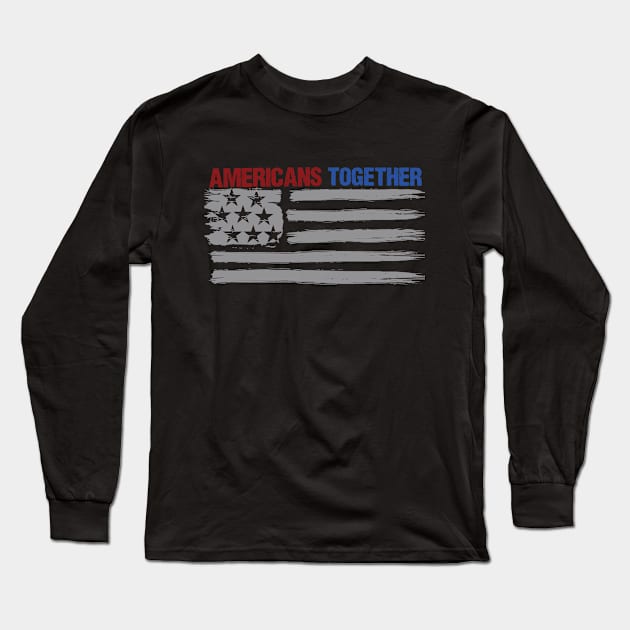 Americans together, Biden 2021 Long Sleeve T-Shirt by AndArte